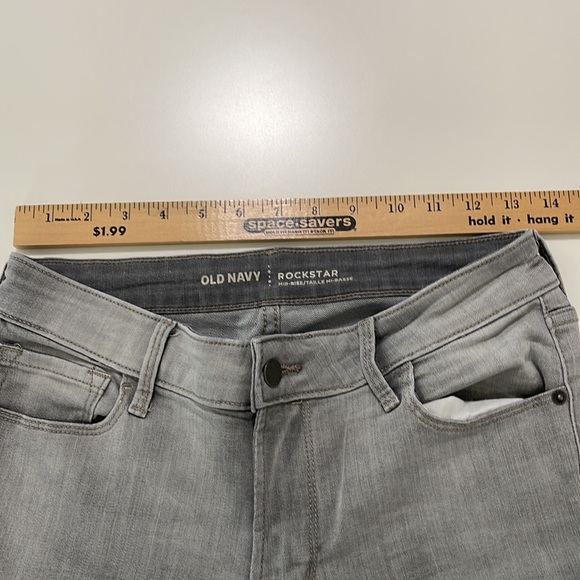 Old Navy Faded Gray Rockstar Jeans Size 6 - Picture 7 of 10